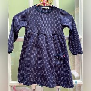 Jojo maman bebe blue and pink polka dot dress size 5-6